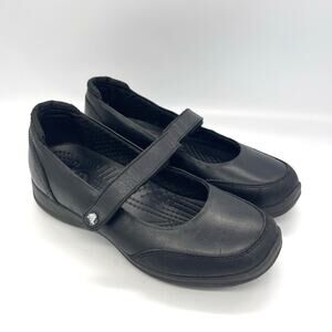 Crocs Alice Mary Jane Black Wedge Heel Shoes Woman’s Size 6